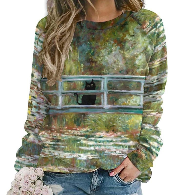 Fashion Butterfly Flowers Women Round-neck Sweatshirt 3D Print Streetwear Autumn Y2k Sweatshirts Pullovers Woman Clothing Tops