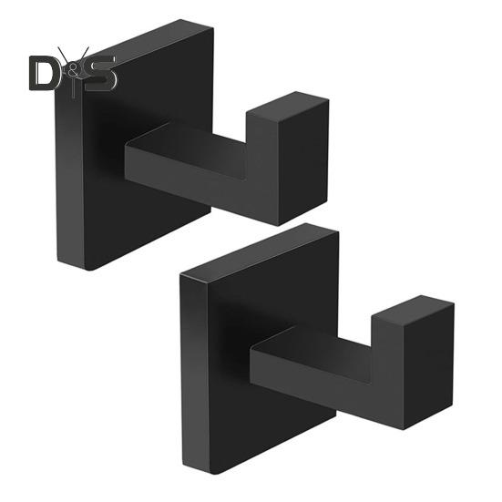 

2/4 шт. крючки для полотенец, нержавеющие, прочные, выдерживающие нагрузку, простые в установке, прочные настенные крючки для душа, вешалки для полотенец 2pcs чёрный