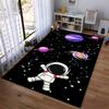 Astronaut Galaxy Printed Carpet with Star Constellations Black Backdrop Suitable for Use As an Anti-slip for Living Room Bedroom Sofas