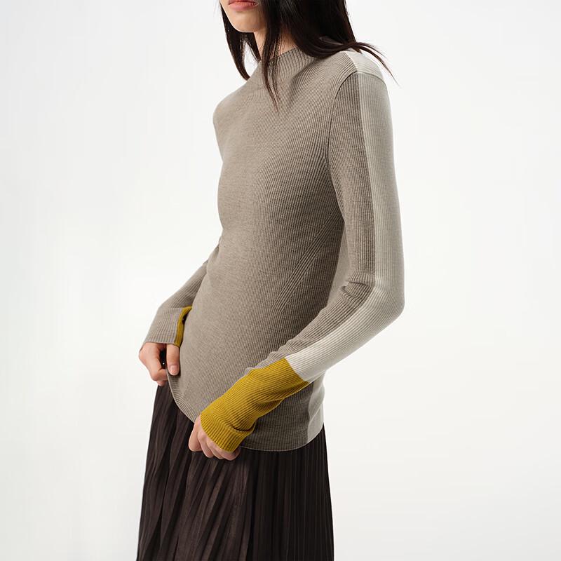 Broadcast Women's Contrast Mock Neck Knit Sweater