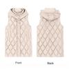 Long Vest Women Sleeveless Hooded Fall Winter Button Down Zip UpVests Jacket Outwear