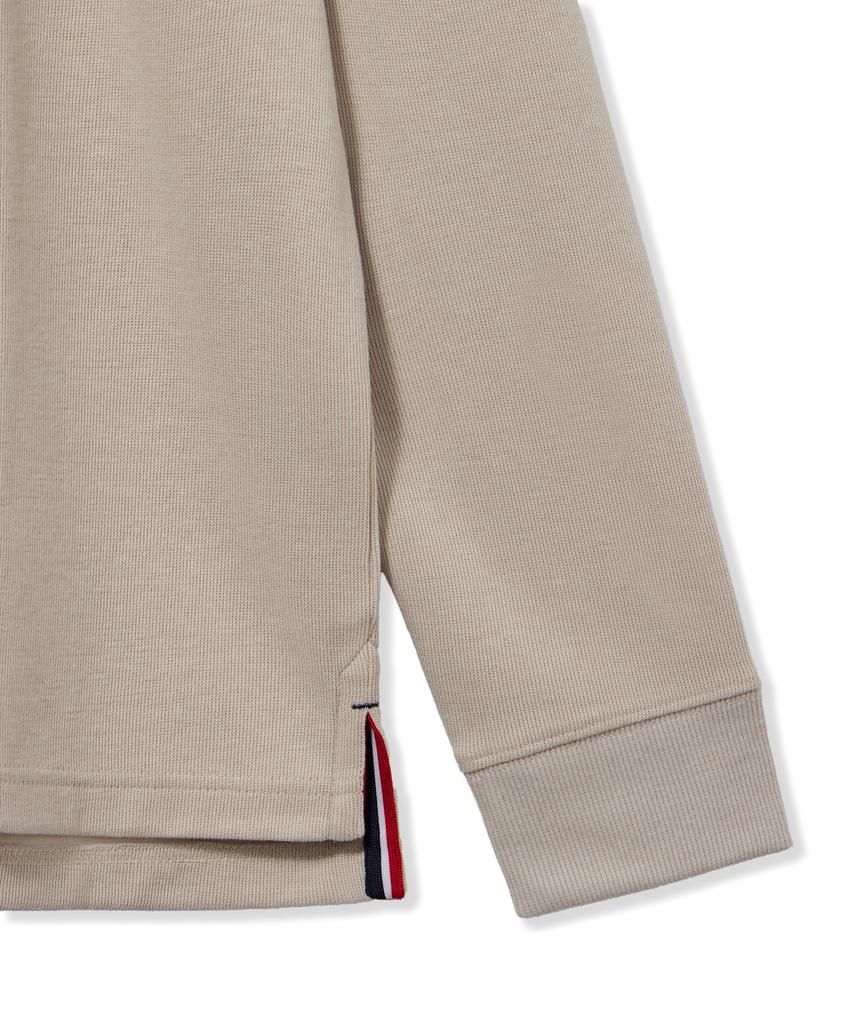 USPOLOASSN French Rib Half Neck_Oatmeal