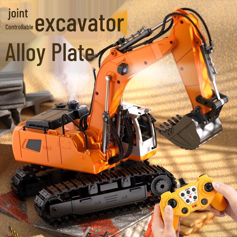Large Remote Control Alloy Excavator Toy for Kids