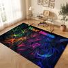 Abstract Geometric Theme Crystal Velvet Floor Rug Personalized Custom Name Text Warm Carpet Home Decoration