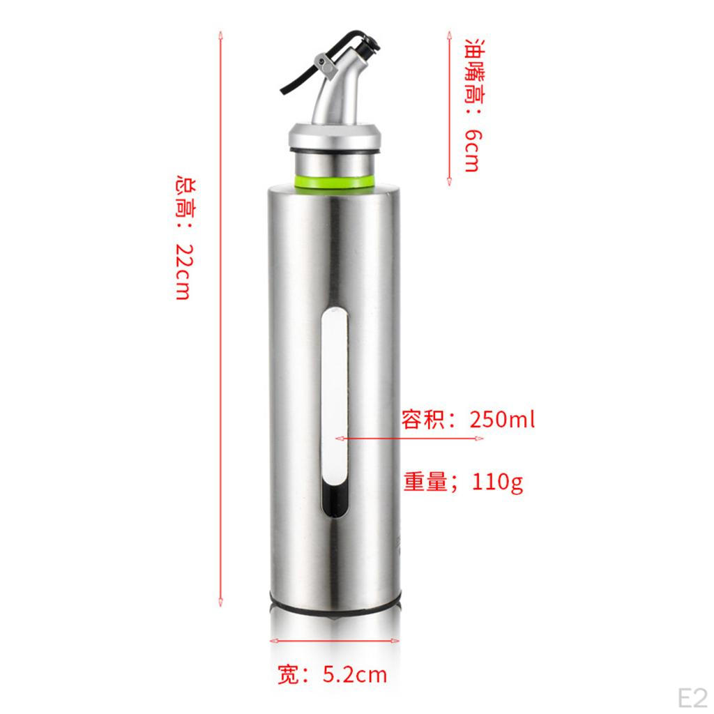 / Oil Dispenser, Stainless Steel Container Bottle For Oil, Olive, , Soy Sauce