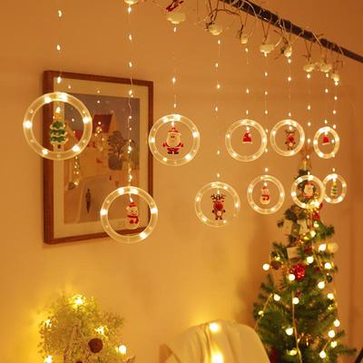 LED Curtain Lights with USB Remote - Star-Shaped Christmas Room Decorations