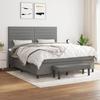 3136686 vidaXL Divan Bed with Mattress Dark Grey 160x200cm Fabric
