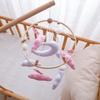 Baby Cloud Mobile for Crib Handmade Felt Nursery Decor with Stars Moon Soft Stroller Hanging Toy Gift for Boys Girls