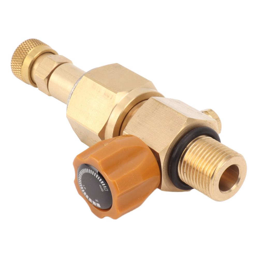 Brass 5000Psi M18x1.5 High Pressure Switch Valve with Gold 8mm Female Connector for CO2 Inflatable