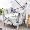 1PC Printing Tub Club Armchair Cover Stretch Sloping Arm Back Slipcover Soft Single Small Chair Seater Sofa Covers for Home Club