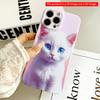 2DFlat White Kitten with Blue Eyes Phone Case All Inclusive Film Hard iPhone Case, Compatible with iPhone 18 Pro Max 17 16 15 14 13 12 11