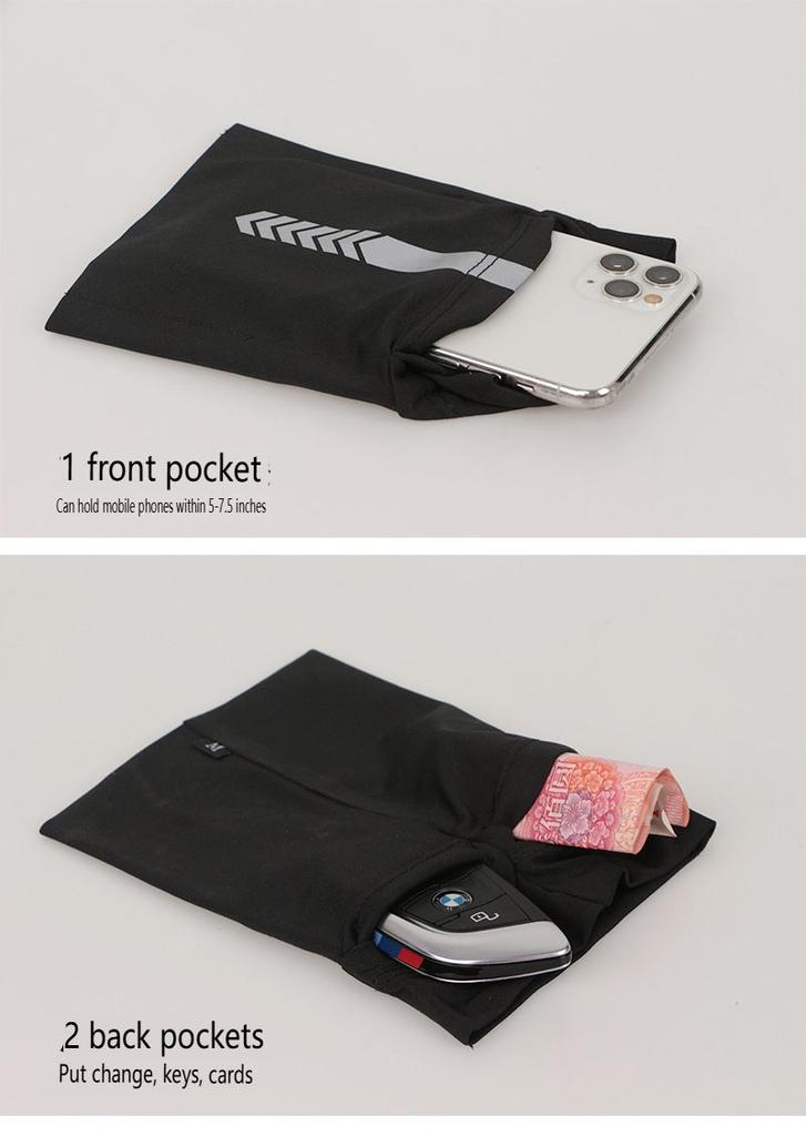 Sports Armband with Stretchy Fit for Smartphones, Gray, Small