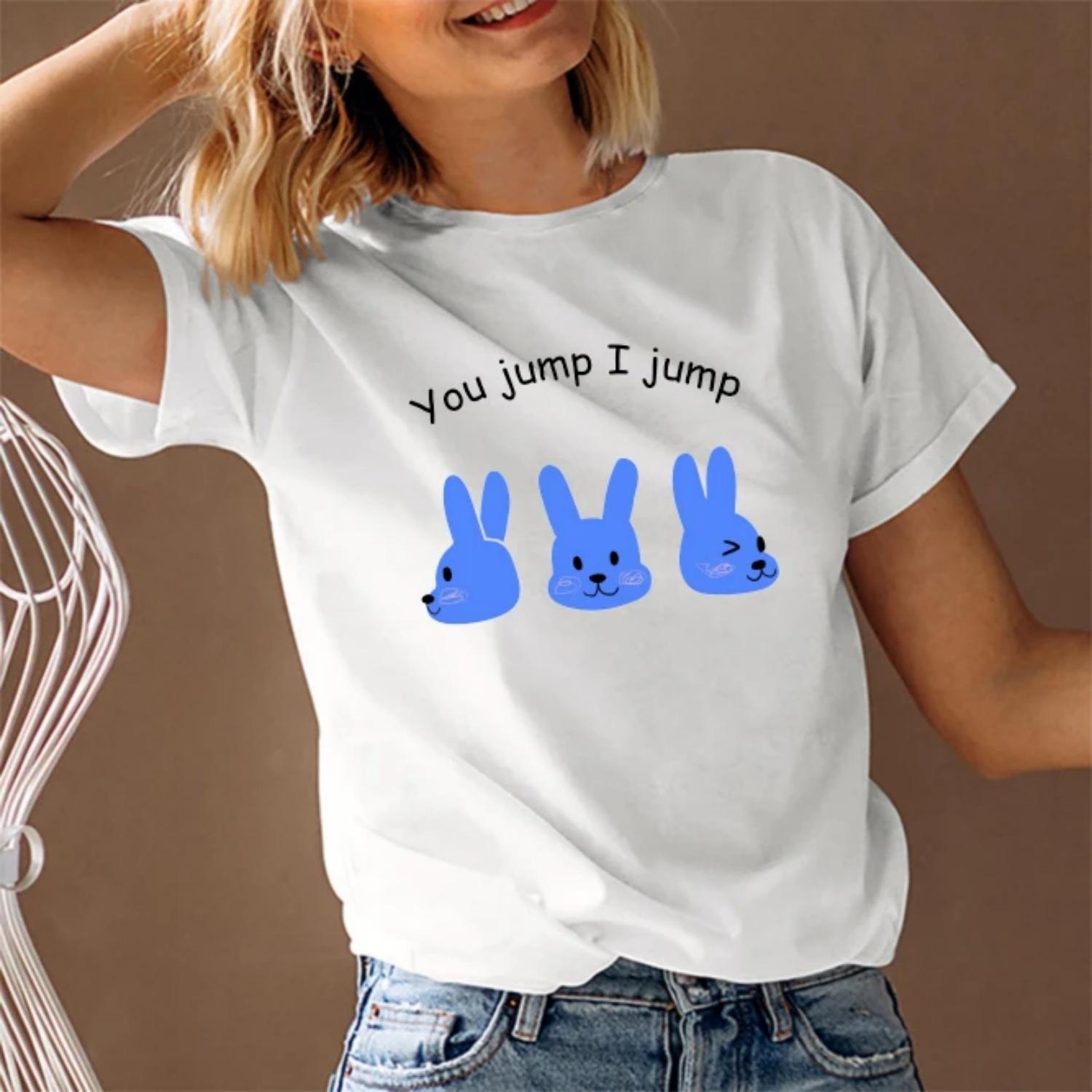 

Women s T-Shirt Short Sleeve Round Neck You Jump I Jump Graphic Tee Trendy Summer 2025 Fast Shipping XXXXXL