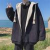 Men's Lamb Wool Winter Jacket: Thickened Cotton Coat with Velvet, Trendy Hong Kong Style, Niche Design