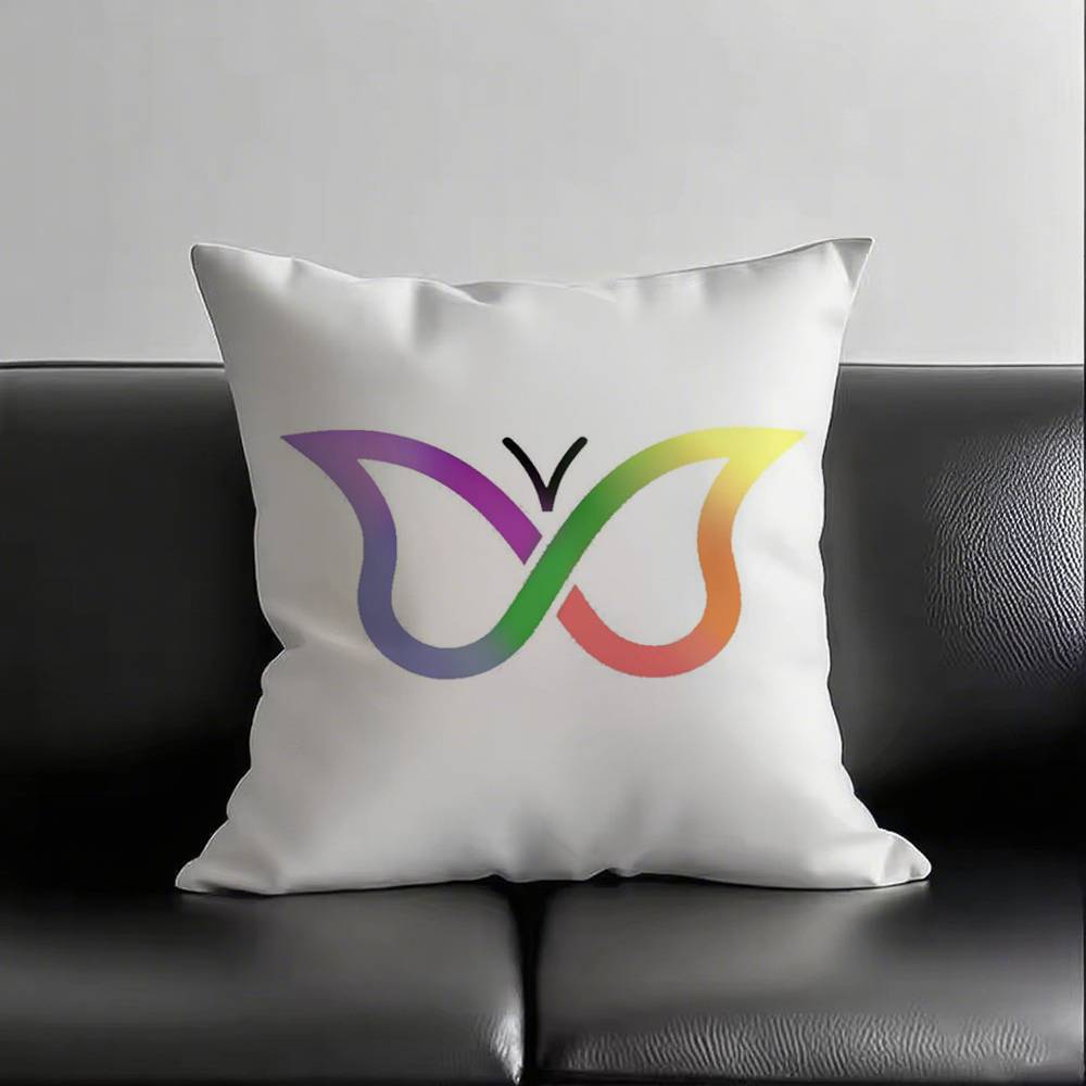1 Stk. ADHS B-Schmetterling Kissenbezug Quadrat Schlafzimmer Sofa Freizeit Komfort Kissen Auto Wohnzimmer Heimdekoration