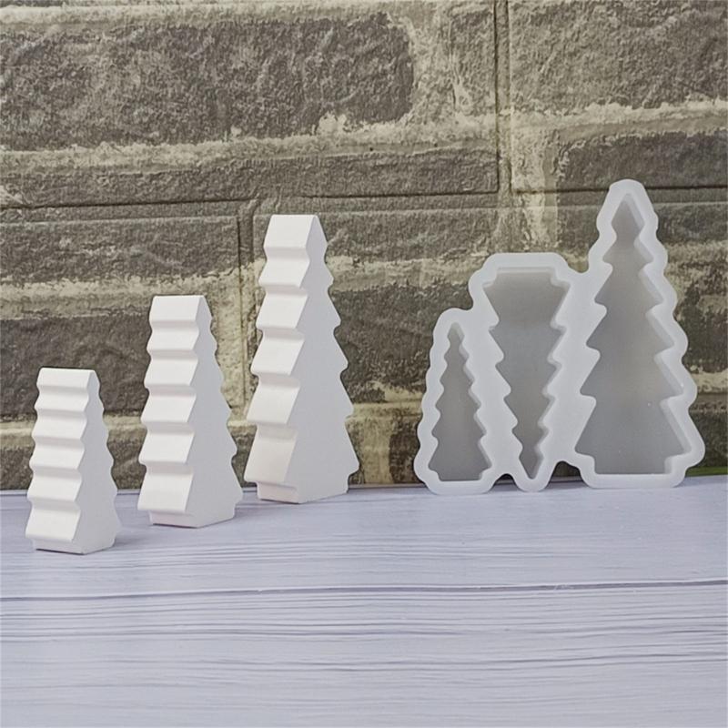 Moule à Bougie Sapin de Noël en Silicone Pour Bougie Faite Main Savon Projet Résine Époxy Cadeau de Noël Décoration de Maison