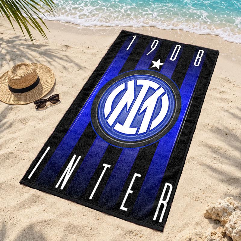 Inter Milan Beach Towel Quick Dry Sand Free Lightweight Beach Towels for Travel Swimming Camping