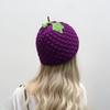 Thick Knitted Fruit Hat Soft Skiing Hat Novelty Strawberry Pullover Cap  Winter Head Accessory