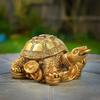 HindCraft Vastu Item | Feng Shui Golden Turtle with Coins | Good Luck Symbol
