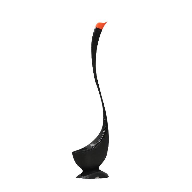 Cross-Border Swan Design Long Handle Silicone Toilet Brush Set