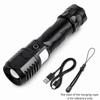ABS Rechargeable Flashlight Zoomable Beam Zoomable Flashlight New LED Flashlight  Outdoor Lighting