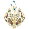 Women Brooch Sparkling Rhinestones Faux Pearl Phoenix Shape Lapel Pin Suits Coats Bags Scarves Badge Versatile Accessory
