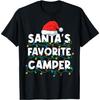 Christmas In July Santas Favorite Camper Camping Lover Funny T-Shirt