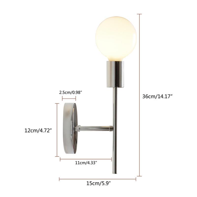E27 4W Simple Creative Double Head Modern Personality American Aisle Bedroom Bedside Led Bathroom Industrial Style Wall Lamp