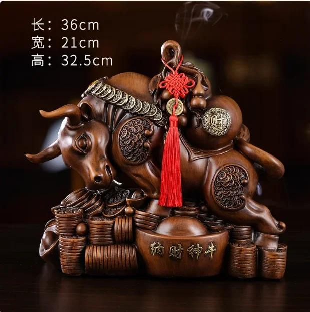 

1 шт. смоляной зодиакальный бык, супер большой емкости, резервуар для хранения, для дома, гостиной, стола, офиса, украшения