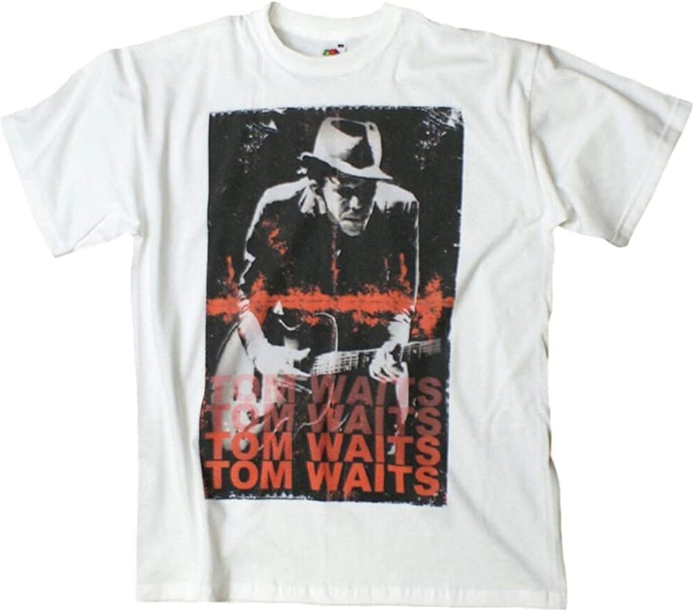 Tom WAITS Blues Rock Men T Shirt White L M белый