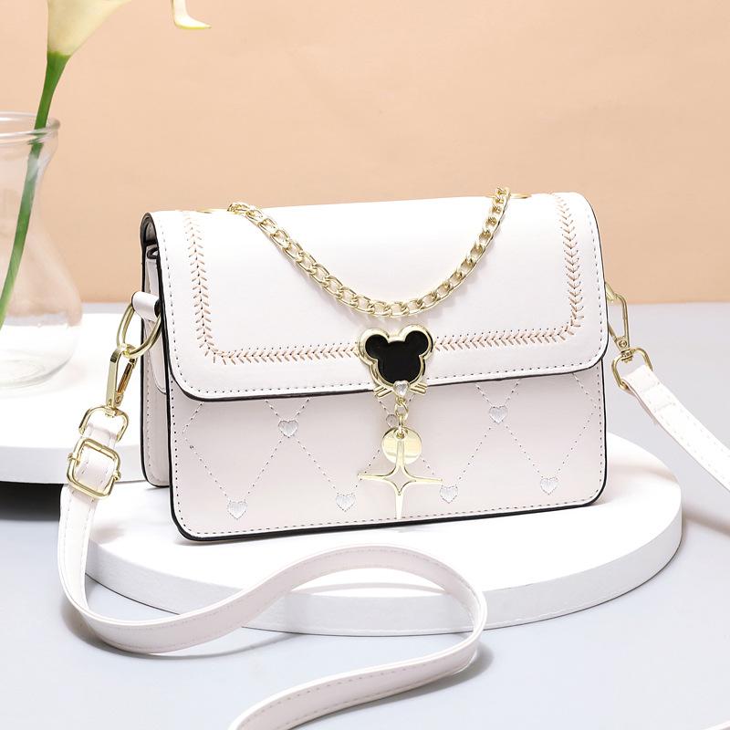 Summer Small Bag Women Contrast Color Shoulder Bag Net Red Fashion Chain Small Square Bag Women