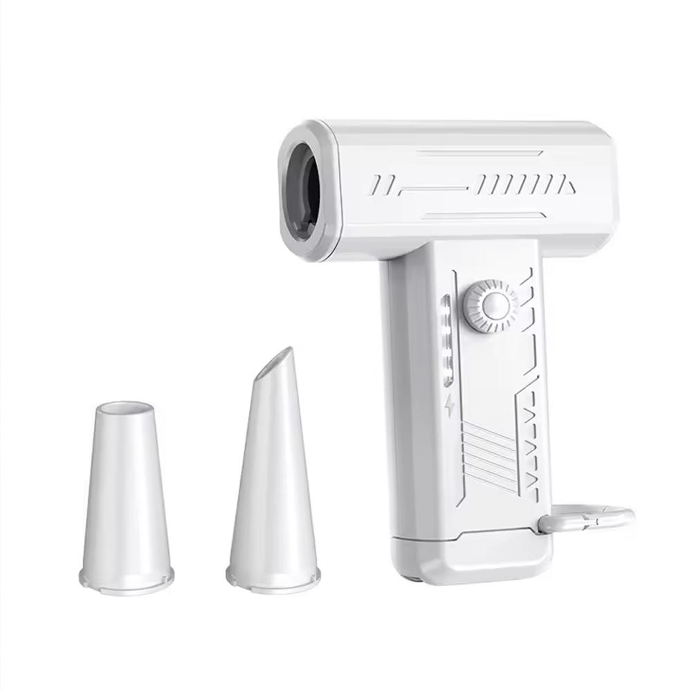 

Мини ручной турбовентилятор 2025 130000 об/мин Экстремальный ветер Портативный воздуходув для пыли со светодиодной подсветкой для кемпинга, уборки на открытом воздухе белый