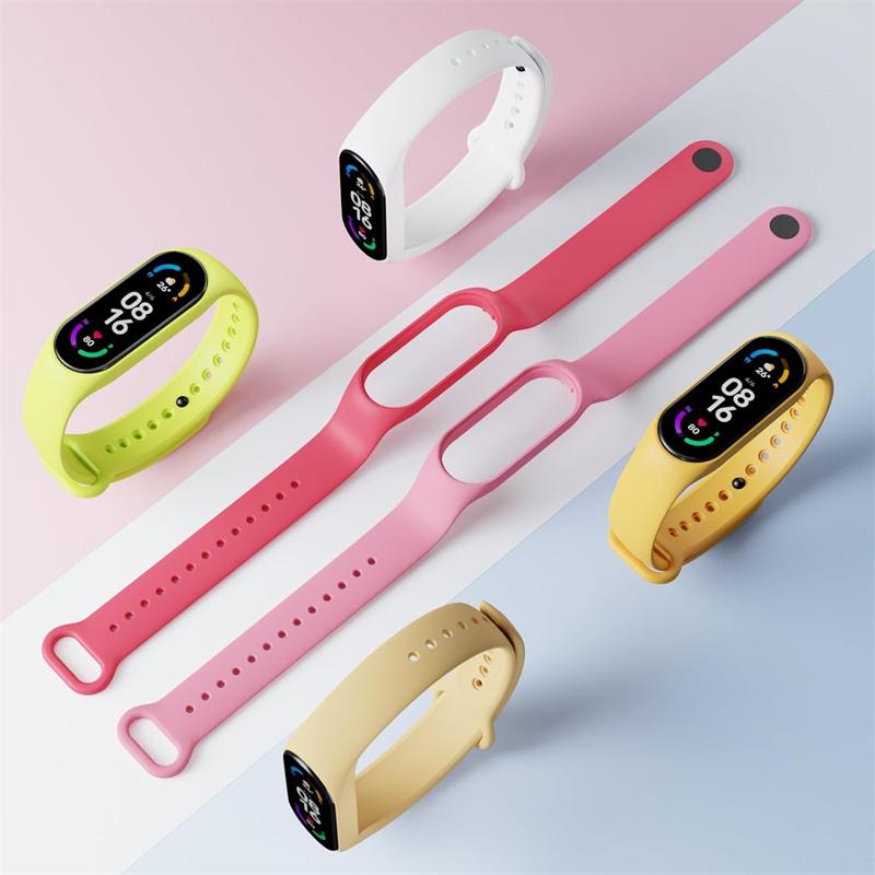 Watch Strap For Xiaomi Mi Band 7 6 5 4 3 Wristband Silicone Bracelet Wrist Straps Correa Mi Band 6 7 5 4 Smartwatch Accessories