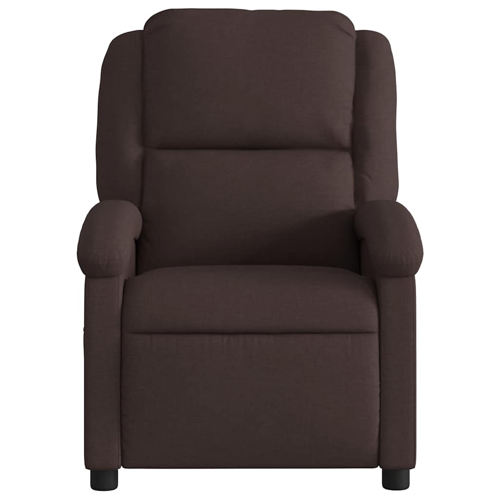 Electric Massage Chair Dark Brown Fabric