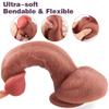 Senzație de piele Dildo mare realist Penis flexibil penis cu ventuză Dildo din silicon pentru masturbare feminină cu curele pentru femei