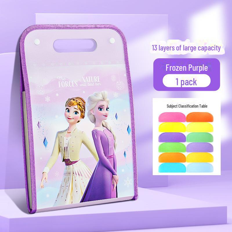 

Детская папка-гармошка с героями мультфильмов формата А4 - большой вместительный органайзер для контрольных работ и тетрадей с ручными разделителями предметов.