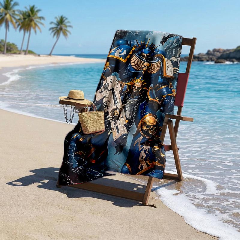Warhammer Mode Strandtuch: Ideal für Sommerabenteuer Weich, saugfähig und schnell trocknend geeignet zum Schwimmen und Baden