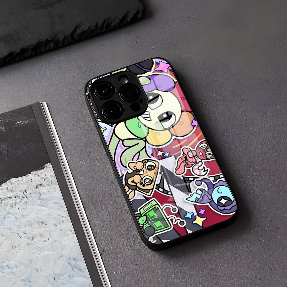 

A-Dandys B-World Чехол для телефона для IPhone 17 Air 16 E Pro Max 15 14 13 Mini 12 Pro 11 Max Plus Черная стеклянная крышка iPhone 16