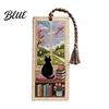 Cross-stitch Bookmark Seasonal Cat Cross-Stitch Bookmark Four Seasons Black with Artistic Braided Rope Handcrafted Book Page Marker for Lovers