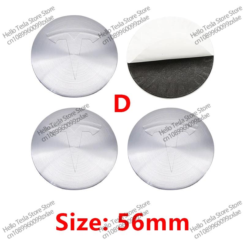 Car Sticker Tesla 4Pcs 56/60mm Car Wheel Center Hub Cap Car Accessorie For Tesla Model 3 2021 S X Y Style Roadster Invader Coil