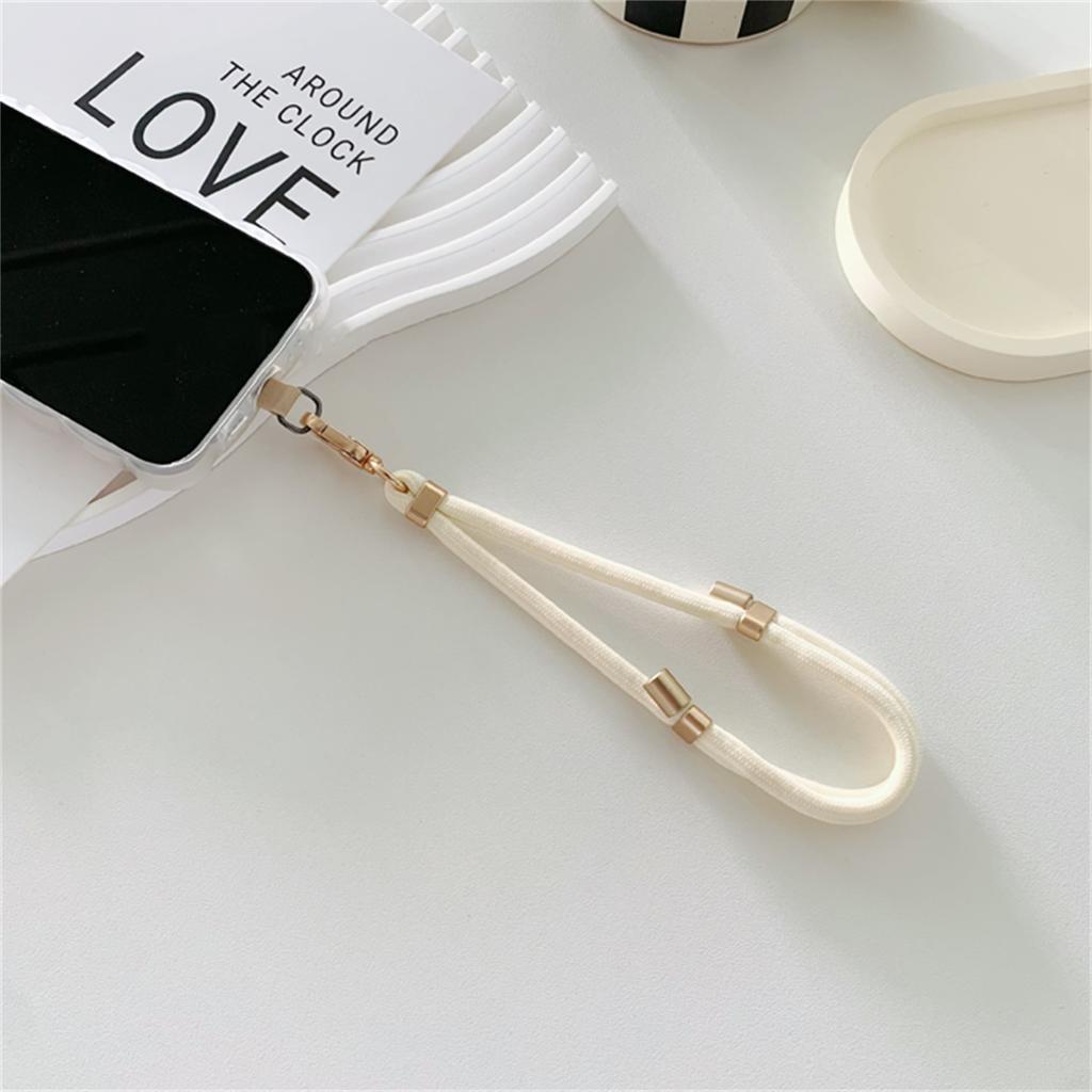 Luxury Metal Nylon Short Lanyard Phone Strap Keycord Hanging Trousers Accessories Stylish Anti-loss Keychain Wrist Rope Starp