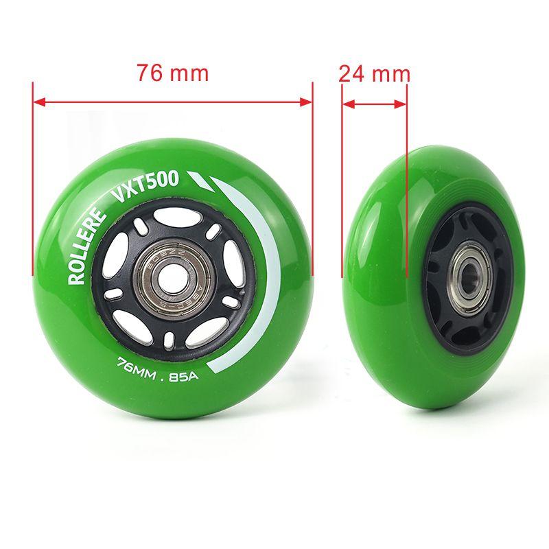 76mm Paten Tekerlegi Inline Skate Wheels 76mm 85a Black Colour Three Wheel Inline Skating Aggressive Inline Wheels