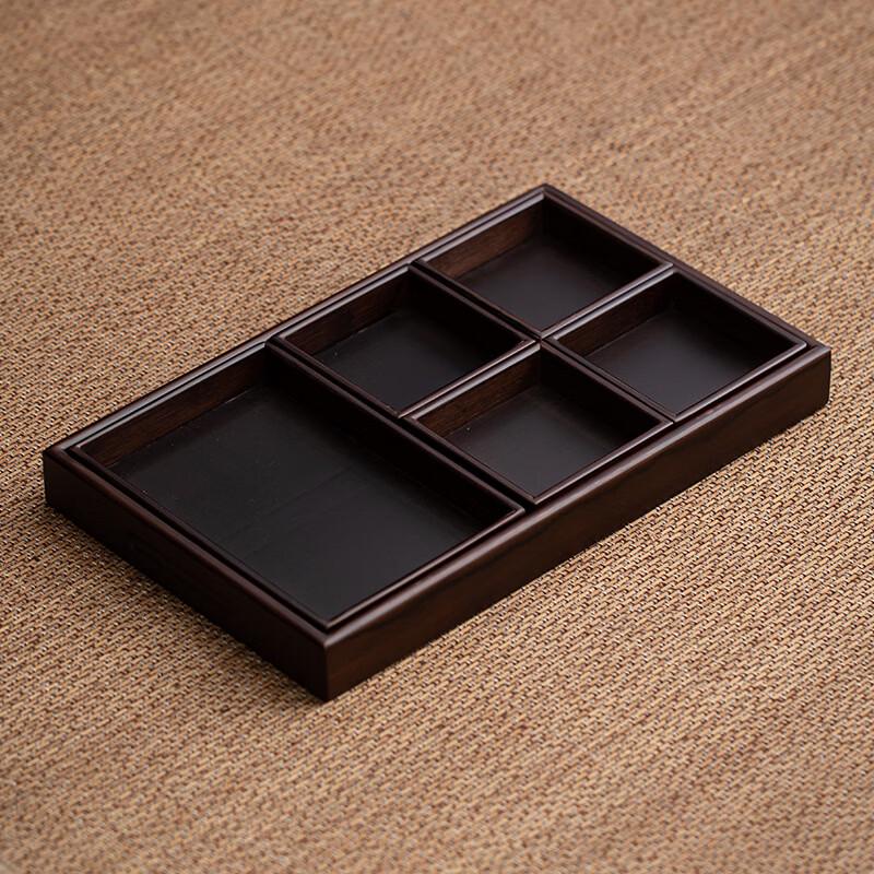Bei Ju Lang Wooden Divided Serving Tray Set