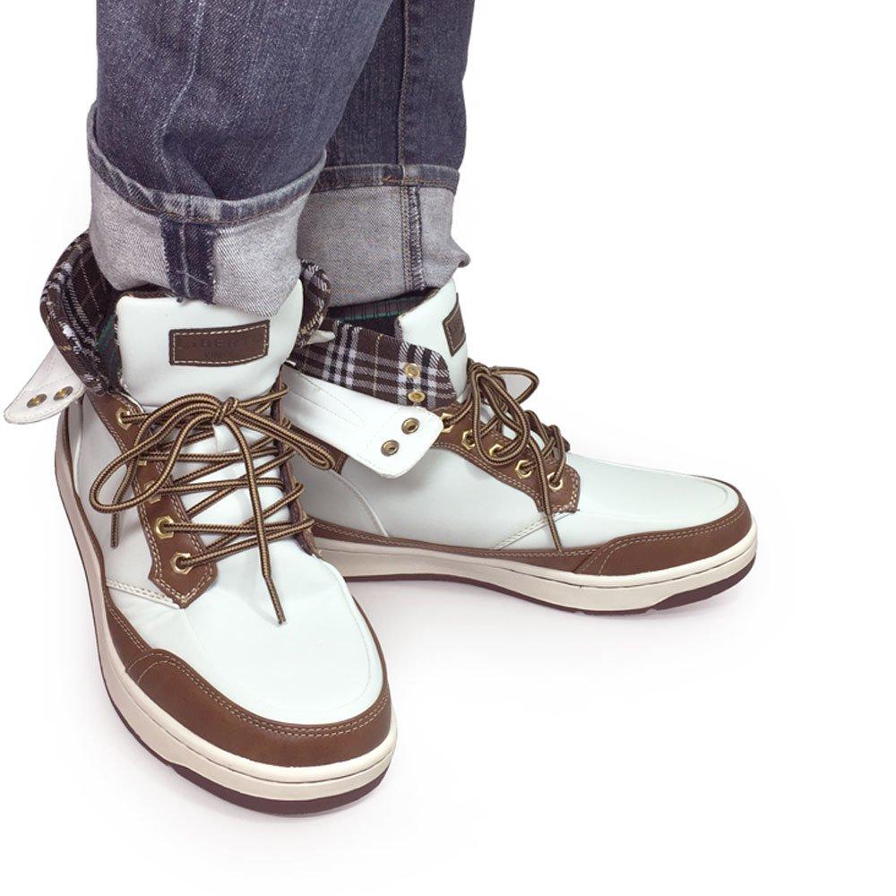 Edwin Waterproof Rain Snow and Sneakers Size Men's Boots, Boots, (White/Camel, 29cm)