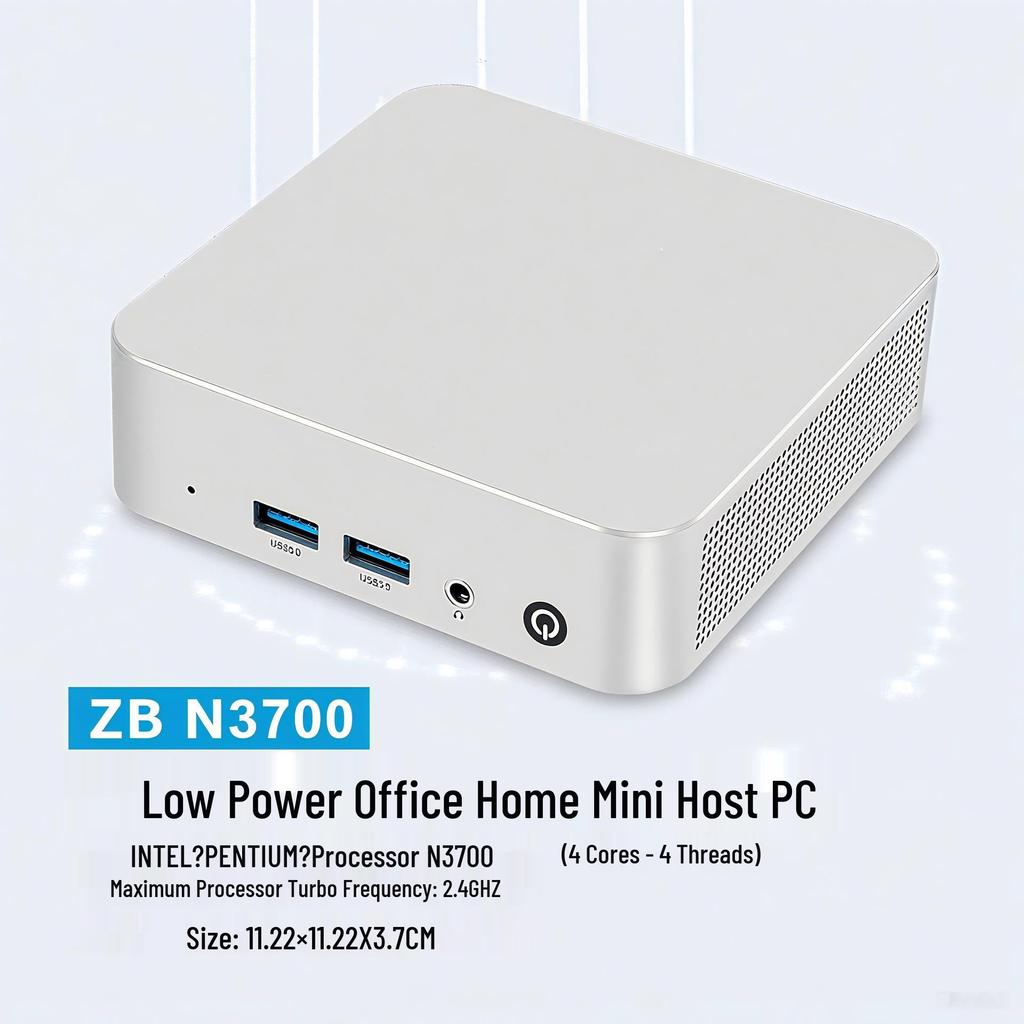 Compact N3700 Mini PC for Office, Learning, Home Entertainment & Printer Sharing