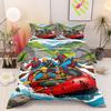 Modern Whitewater Rafting Adventure Multicolor Bedding Set, Fashion Duvet Cover for Stylish Bedroom, Soft Cotton Feel Duvet Cover