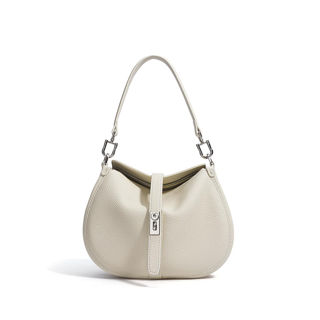 Design Portable Shoulder Bag Crescent Bag Niche Simple Leather Messenger Bag Women's Fashion New 2026 Commuter