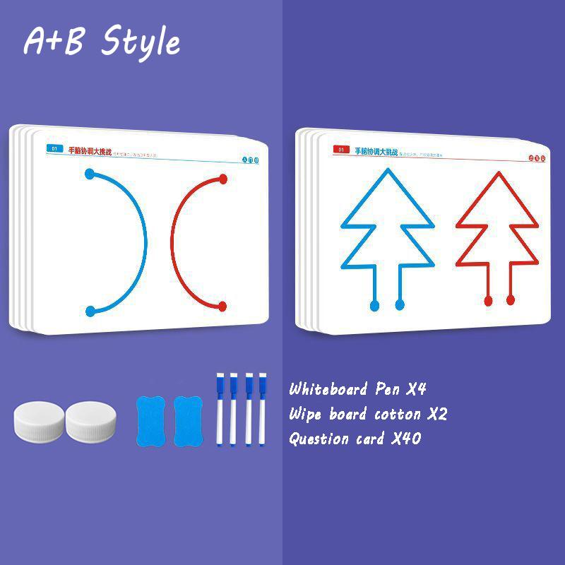 Kid Pen Control Training Education Toy Montessori Fine Motor Skill Track Board Thinking Challenge Brain Game Parish Sensory Toy