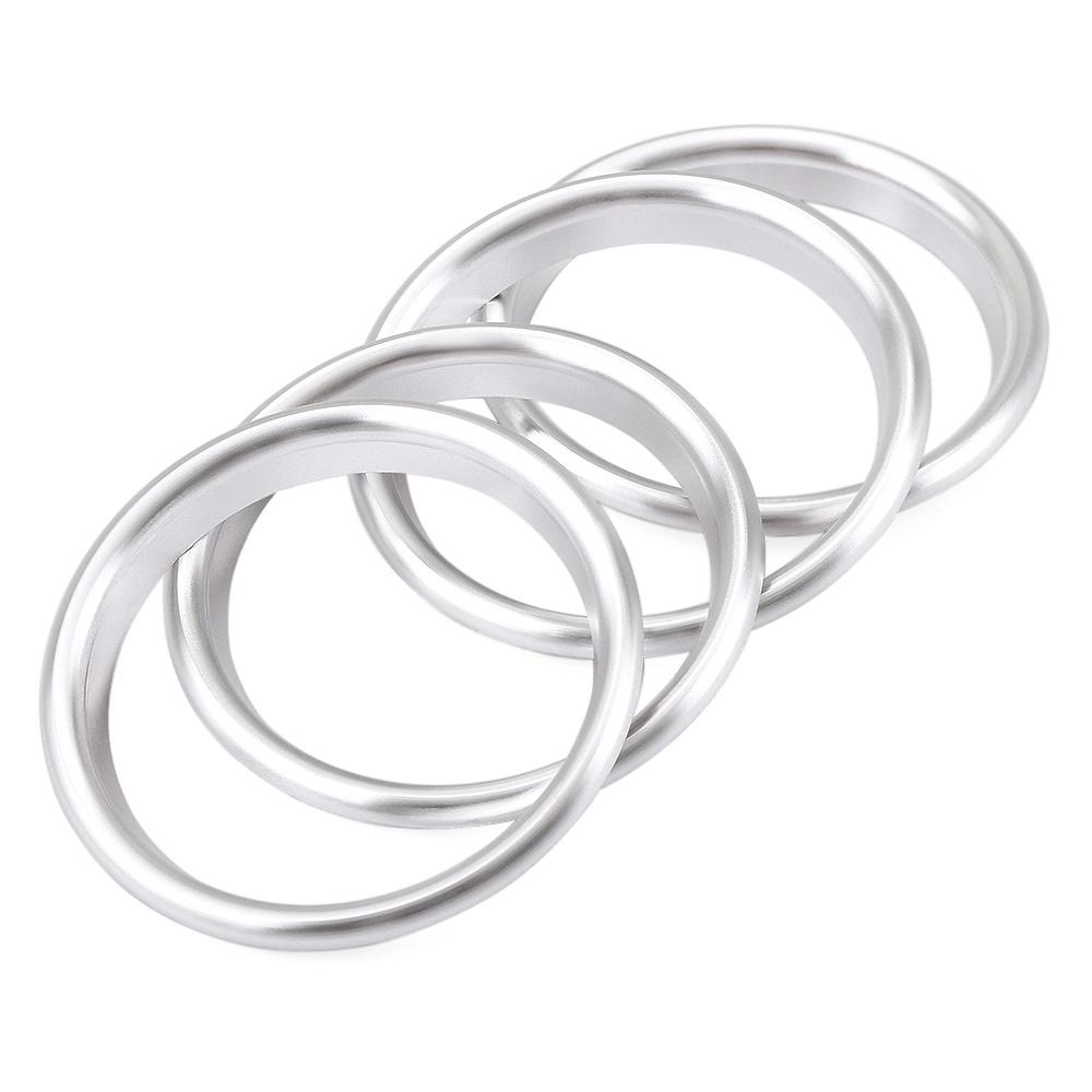 

4 шт. алюминиевый сплав заглушка для выхода воздуха, инструменты, наклейка на крышку выхода воздуха декоративное кольцо подходит для AU-DI A3 S3 2013-2016/Q2 серебряный