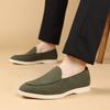 Fashion Men's Suede Leather Loafers Slip-On Driving Shoes Wide Width Comfortable Non-Slip Casual Moccasins Abrasion Resistant Fashion